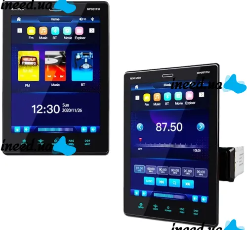 Вертикальная автомагнитола Tesla Style CML-PLAY 9510A 1Din 1GB/16GB с экраном 9.5" дюймов, Магнитола Android GPS Wi-Fi Bluetooth USB с пультом ду
