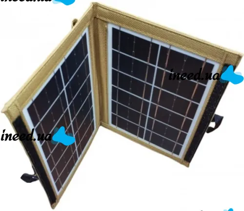 Складная солнечная панель батарея Solar Panel CCLamp CL-670 7W с USB выходом для зарядки телефона, Портативная зарядная станция трансформер от солнца