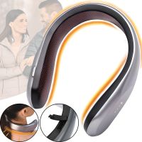 Беспроводной обогреватель на шею Handy Heater Freedom MAG-634 с 4 режимами нагрева от USB, Переносной аккумуляторный мини обогреватель для шеи Серый