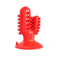Жевательная игрушка для собак Bronzedog PetFun Dental кактус для чистки зубов на присоске с отверстием для еды, Чистящая зубная щетка Бронзедог