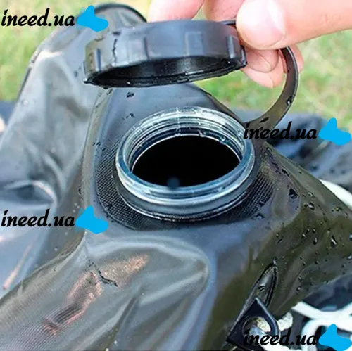Туристический переносной душ Easy Camp Solar Shower Bag на 40 литров для походов и кемпинга, Летний резервуар для воды с солнечным подогревом Черный