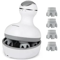 Wireless Waterproof Massager Smart Scalp Massager ST-701 for Head, Neck and Shoulders Rechargeable Massager for Cats and Dogs Verte-X 3D White