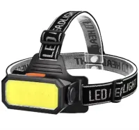 Налобный аккумуляторный фонарик Bailong BL-5120 70 COB LED с белым и красным светом, Светодиодный фонарь с креплением на голову 6 режимов Черный