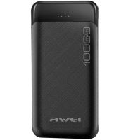 Зарядное устройство УМБ Power Bank Awei P37K 10000 mAh 2xUSB, Портативная батарея повербанк Внешний аккумулятор зарядка с индикаторами для телефона