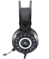 Игровые проводные наушники Jinoun A6 с микрофоном и RGB подсветкой для ПК, Геймерские полноразмерные наушники для компьютера и ноутбука USB AUX