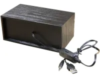 Универсальная компьютерная USB колонка Robot RS130 Desktop 5W, Универсальные колонки динамики для компьютера и ноутбука, Акустика для ПК 90172 Черная
