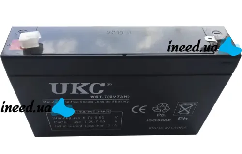 Гелевый аккумулятор Gel BATTERY UKC 6V 7A свинцово кислотная аккумуляторная батарея