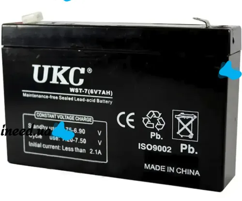 Гелевый аккумулятор Gel BATTERY UKC 6V 7A свинцово кислотная аккумуляторная батарея
