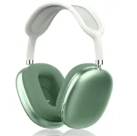 Накладные беспроводные наушники Bluetooth Macaron P9 Max с Aux, Полноразмерные блютуз стереонаушники со слотом карты памяти MicroSD, TF Card Зеленые