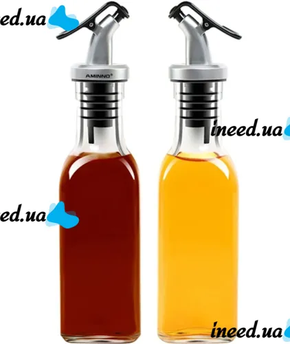 Набор кухонных емкостей Seasoning Bottle T221-3 для специй, масла и уксуса 4 емкости на подставке, Спецовница органайзер для хранения приправ Черный