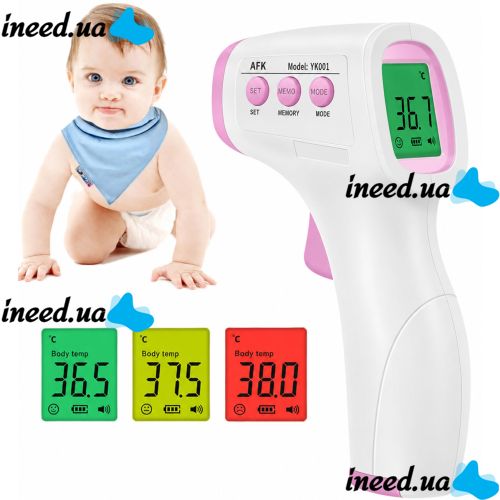 Инфракрасный безконтактный градусник для детей Non contact FHT-1 infrared body thermometer термометр HG01 CK-T1501