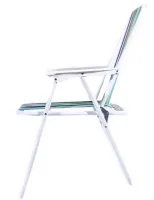 Folding chair AMF Picnic CCS022 with armrests camping striped, oxford, folding chair 1215, camping, for picnic, Striped