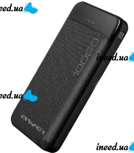 Зарядное устройство УМБ Power Bank Awei P37K 10000 mAh 2xUSB, Портативная батарея повербанк Внешний аккумулятор зарядка с индикаторами для телефона