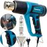 Промисловий мережевий фен Makita HG5030K 1600W з 4 насадками 2 режими для пайки зняття фарби і термоусадки, тепловий будівельний фен від мережі