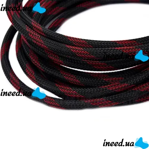 Усиленный кабель Hdmi to Hdmi 5м 1080p в обмотке Кабель-удлинитель HDMI-HDMI 5m 5 m, 5 м для монитора и телевизора в оплетке Черно Красный