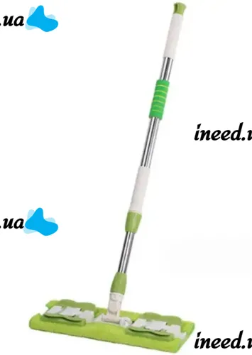 Телескопическая швабра полотер на зажимах Clamp Cloth Mop IM-244 для сухой и влажной уборки, Регулируемая с насадкой из микрофибры для пола и окон