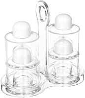 Настольный набор для специй Spice Jar. O.V.S.P. Stack Dispenser Set органайзер для хранения масла, уксуса, перца и соли на 4 емкости с подставкой
