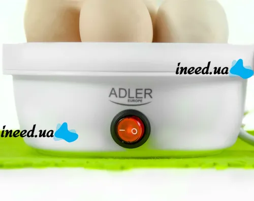 Электрическая яйцеварка для приготовления 7 яиц на пару Adler AD-4459 360W, Мини аппарат пароварка для варки яиц 360Вт с автовыключением от сети