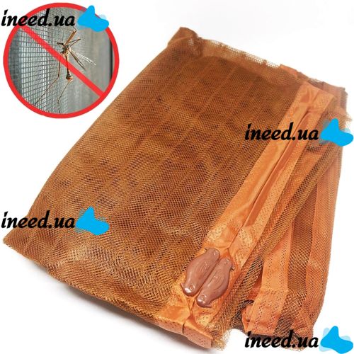 Антимоскитная сетка на магнитах Magic Mesh Brown 90Х210 см раздвижная магнитная москитная штора от насекомых и мух на дверь Коричневая Меджик Меш