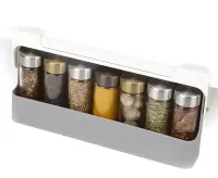 Подвесной органайзер для специй Joseph Joseph Spice Rack 85147 7 банок, Навесная полка для приправ, Набор баночек для сыпучих продуктов в холодильник