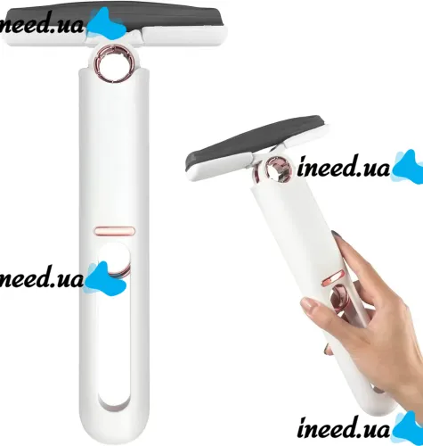 Multifunctional Mini Mop Mini Mop LY-305 with Auto Spin for Window Cleaning and Dust Removal, Mini Mop for Home with Additional Sponges White