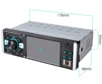 Автомагнитола 1DIN Pioneer 4051AI с дисплеем 4,1" дюймов и пультом ду, Автомобильный плеер Пионер с держателем телефона MP3 USB SD Bluetooth Черная