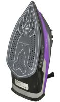 Domotec MS-2258 Steam Hand Iron with Ceramic Sole, Steam Regulator and Self-cleaning Function for Ironing Clothes 3000W Purple