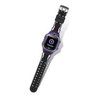Наручные умные детские смарт часы Smart Watch X17 400 мА/ч с сим-картой, GPS, видеозвонком и фонариком водонепроницаемые для детей Фиолетовые