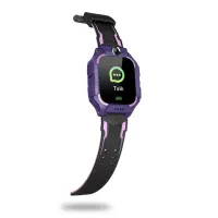 Наручные умные детские смарт часы Smart Watch X17 400 мА/ч с сим-картой, GPS, видеозвонком и фонариком водонепроницаемые для детей Фиолетовые
