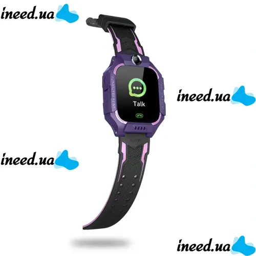 Наручные умные детские смарт часы Smart Watch X17 400 мА/ч с сим-картой, GPS, видеозвонком и фонариком водонепроницаемые для детей Фиолетовые