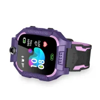 Наручные умные детские смарт часы Smart Watch X17 400 мА/ч с сим-картой, GPS, видеозвонком и фонариком водонепроницаемые для детей Фиолетовые