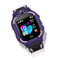 Наручные умные детские смарт часы Smart Watch X17 400 мА/ч с сим-картой, GPS, видеозвонком и фонариком водонепроницаемые для детей Фиолетовые