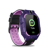 Наручные умные детские смарт часы Smart Watch X17 400 мА/ч с сим-картой, GPS, видеозвонком и фонариком водонепроницаемые для детей Фиолетовые
