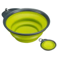 Двойная бутылка поилка для воды и корма со складной миской Pet Drink Bottle 2 в 1 для собак и кошек Походная бутылка для животных, Миска для прогулок