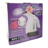 Вертикальный ручной паровой отпариватель 4в1 Facial Steamer RZ-608 750 Вт для одежды с 2 насадками Парогенератор, Паровой утюг пароочиститель от сети