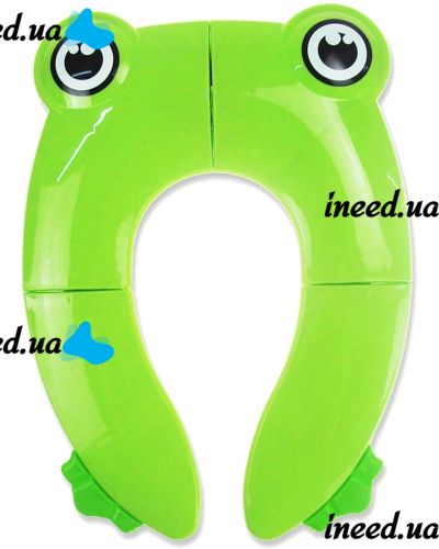 Child's Folding Potty Seat Toad travel folding plastic toilet seat potty training pad with cover Frog Green 35X30 cm
