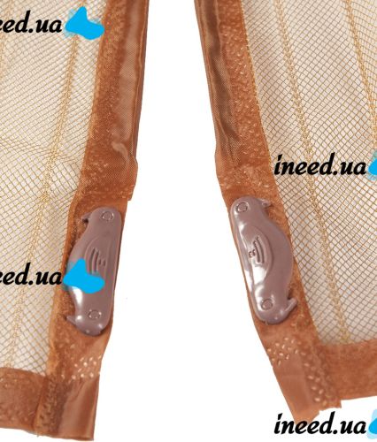 Антимоскитная сетка на магнитах Magic Mesh Brown 90Х210 см раздвижная магнитная москитная штора от насекомых и мух на дверь Коричневая Меджик Меш