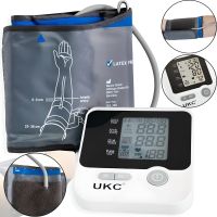 Автоматический тонометр UKC BL-8034 (BLPM-13) с манжетой на руку, Измеритель артериального давления и пульса на предплечье с LCD экраном Белый