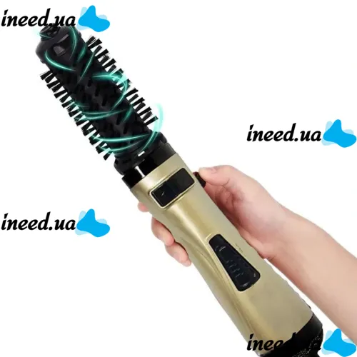 Вращающаяся фен расческа для завивки, укладки и сушки волос Shiny Beauty 2 в 1, 800 Вт, Профессиональный стайлер с вращением, Фен-расческа