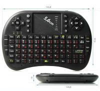 Wireless Mini Keyboard Rii mini i8 2.4GHZ RUS with Battery-powered Touchpad, Universal Mini keyboard Remote Control for TV/PC/Tablets Black