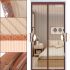 Антимоскітна сітка на магнітах Magic Mesh Brown 90х210 см розсувна магнітна москітна штора від комах і мух на двері коричнева Меджик Меш