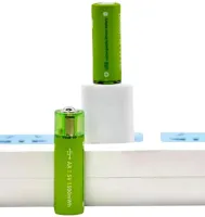 Аккумуляторные перезаряжаемые батарейки USB АА FlyCat 1.5V 1500 mAh 2шт, Пальчиковые аккумуляторы батарейка 1500 мАч зарядка от юсб в кейсе Зеленые