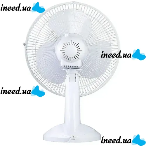 Настольный вентилятор Domotec MS-1625 White Fan 3 режима диаметр 30 см, Комнатный компактный электровентилятор Домотек MS1625 30 Вт от сети Белый