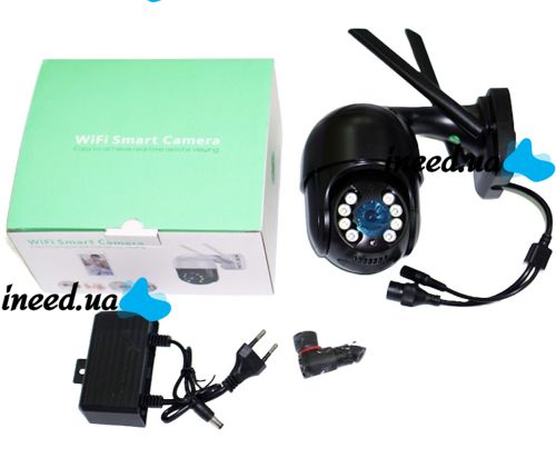 Уличная поворотная IP камера видеонаблюдения CAMERA CAM 6 N3 WIFI 360/90 2.0mp наружного наблюдения с удаленным доступом Y08 Черная