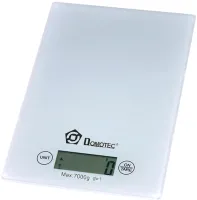 Кухонные электронные весы Domotec MS-912 от 1 гр до 7 кг, Прямоугольные сенсорные весы MX-402 с плоской платформой для взвешивания продуктов Белые