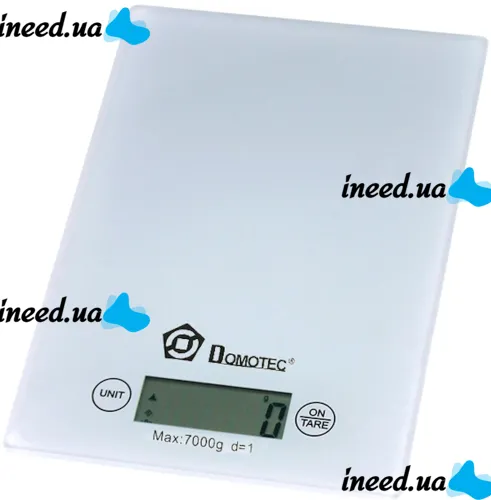 Кухонные электронные весы Domotec MS-912 от 1 гр до 7 кг, Прямоугольные сенсорные весы MX-402 с плоской платформой для взвешивания продуктов Белые