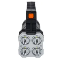 Cordless Handheld Flashlight X-Balog LF-S09 LED Portable Camping Flashlight, Portable Camping Spotlight with USB Black