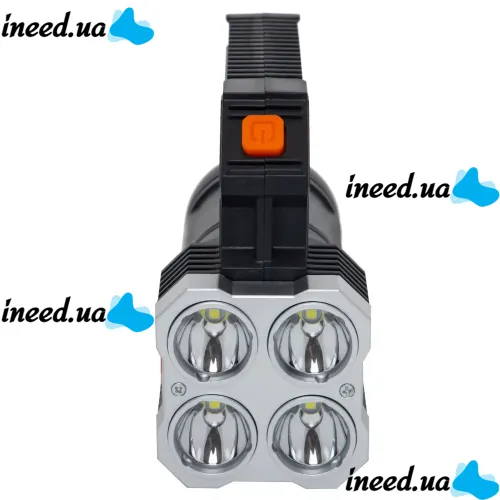 Cordless Handheld Flashlight X-Balog LF-S09 LED Portable Camping Flashlight, Portable Camping Spotlight with USB Black