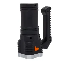 Cordless Handheld Flashlight X-Balog LF-S09 LED Portable Camping Flashlight, Portable Camping Spotlight with USB Black