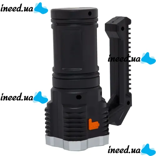 Cordless Handheld Flashlight X-Balog LF-S09 LED Portable Camping Flashlight, Portable Camping Spotlight with USB Black